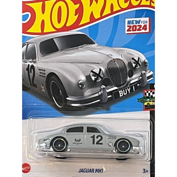 Hot Wheels Jaguar MK1 HW Race Day 2024 Gray Collector Car 127/250 - Picture 3 of 7